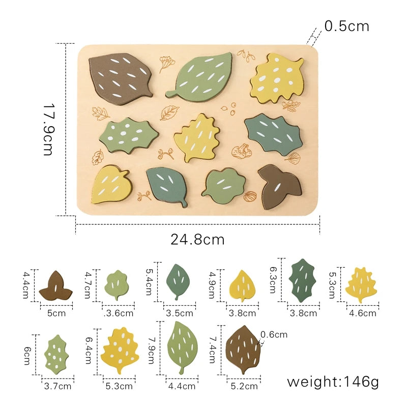 Wooden Leaves Puzzle