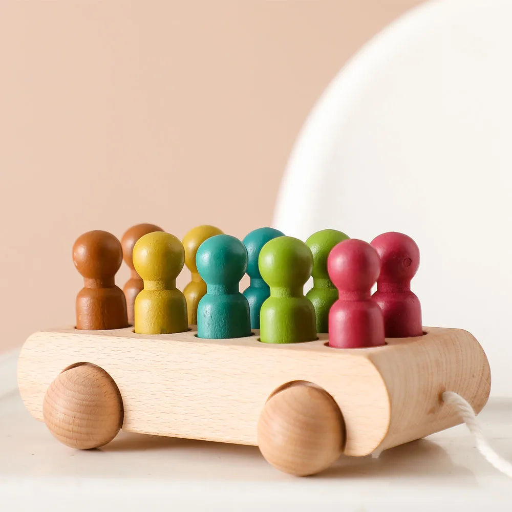 Wooden Doll Trolley