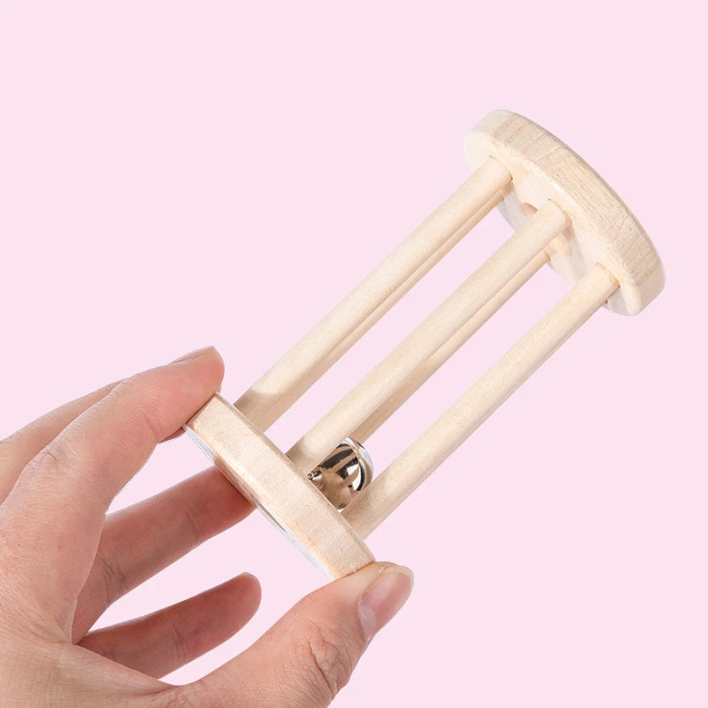 Wooden Cage Bell Rattle